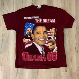 Vintage 2008 Obama, Mandela, ML King campaign tshirt XL